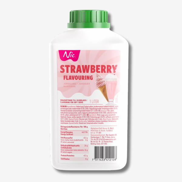 NIC Flavorit, Jordbær, 1 ltr.