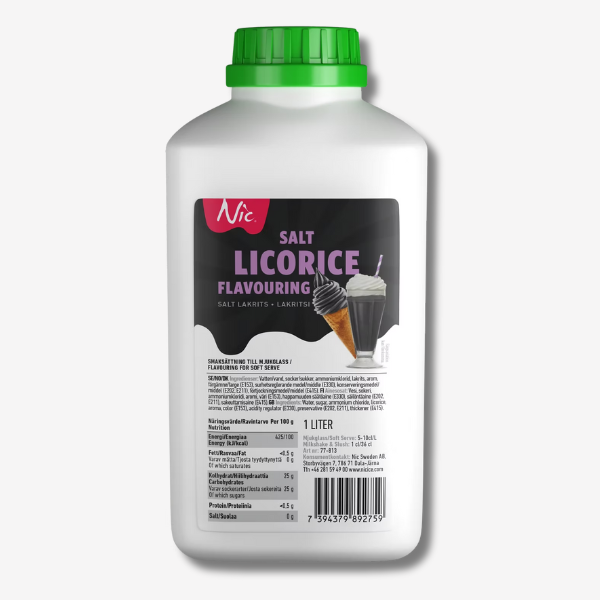 NIC Flavorit Saltlakrids, 1 ltr.