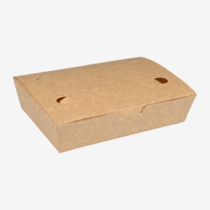 Pølseæske m. låg, 20x14x5cm, Stor, Brun