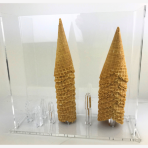 Vaffelskab m/7 holdere (4 store/vaf+3 små/strylle)