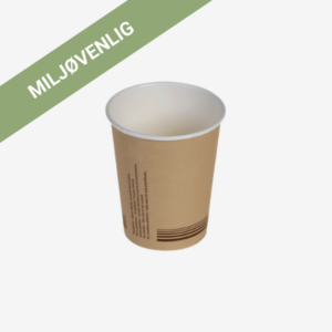Kaffebæger, plastfri pap, 20 cl, Ø80mm, brun, 50 stk.