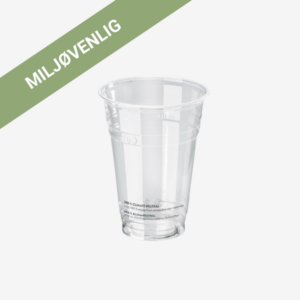 Glas, transparent, plantefibre/PLA, 30 cl, Ø96mm, 50 stk.