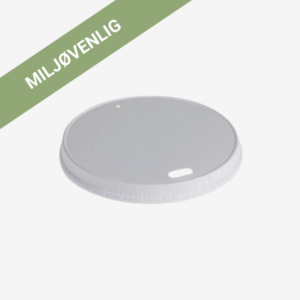 Låg til kaffebæger, papir, plastikfri, Ø80mm, hvid, 50 stk.