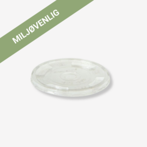 Fladt låg til glas, m/hul, plantefibre/PLA, Ø96mm, 50 stk.