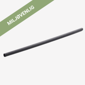 Sugerør, BIO/plastikfri, Ø8mm, 230mm, sort, 200 stk.