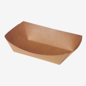 Båd, 1000ml, brun karton/PLA, 168x96x57mm, 250 stk.