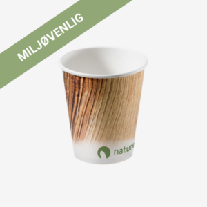 Kaffekop, 200ml, Ø80mm, pap, plastikfri, palmeblad print, 50 stk.