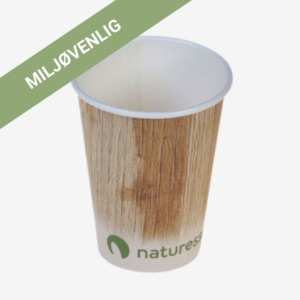 Kaffekop, 300ml, Ø90mm, pap, plastikfri, palmeblad print, 50 stk.